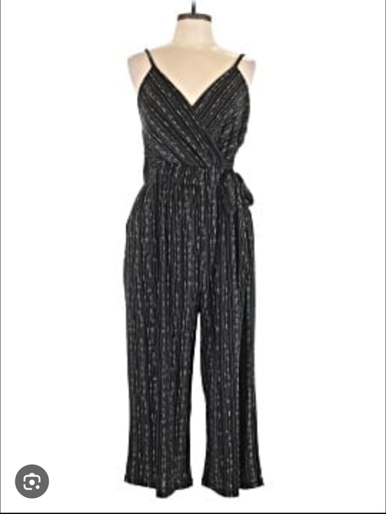 Kayleigh Pants - Kayleigh Sleeveless Black Striped Jumpsuit